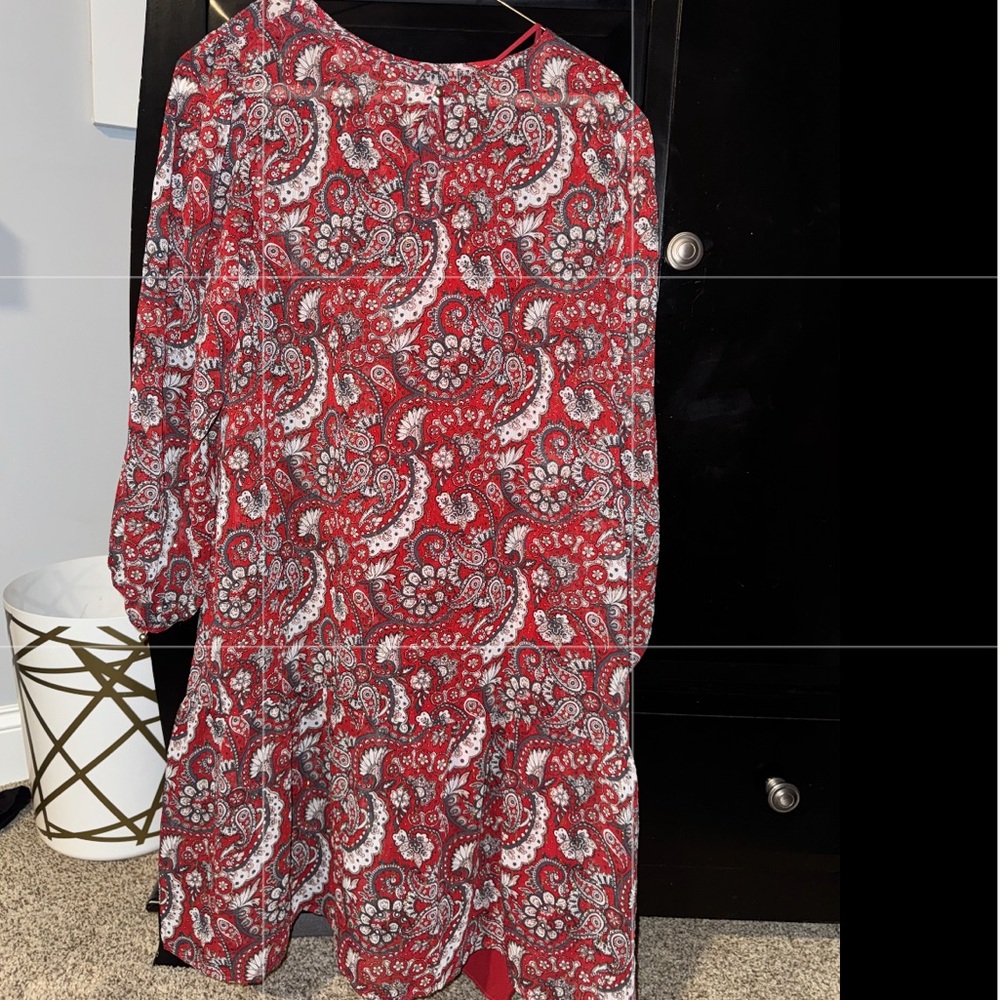 Red Bandana Print Dress